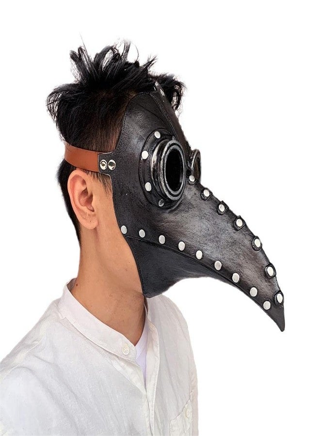 CeFurisy Plague Doctor Bird Mask, Latex Steampunk Long Nose Beak Cosplay Halloween Costume Props Masquerade Masks - Image 4